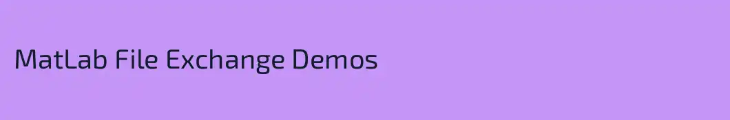 MatLab File Exchange Demos